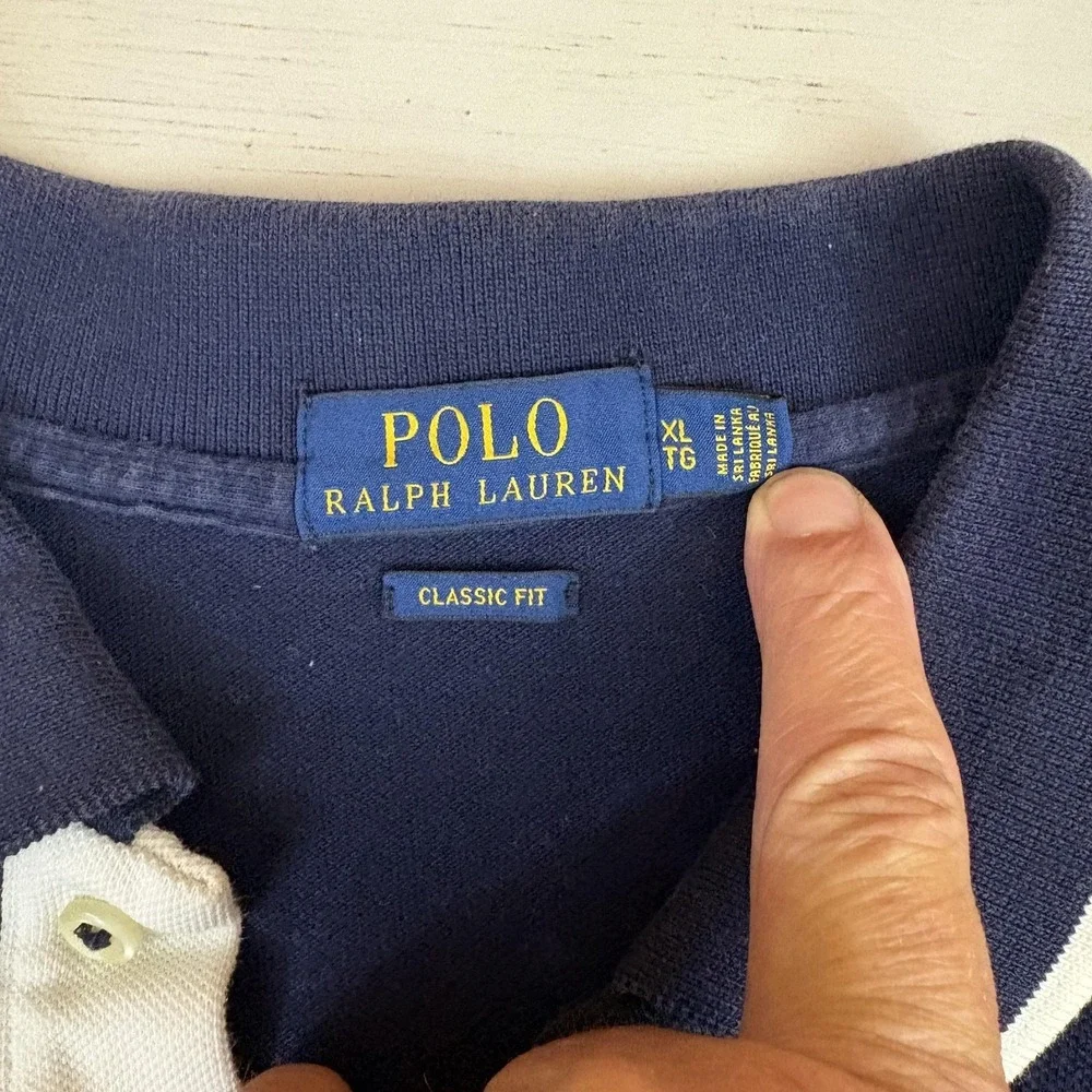 Polo Ralph Lauren Crest Rugby Polo Shirt Big Pony Colorblock Mens XL